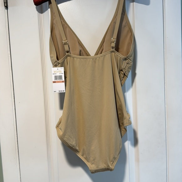Michael Michael Kors one piece bathing suit . 12 Khaki NWT - Picture 4 of 7